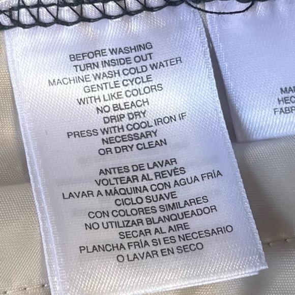 Anne Klein Black & Cream Animal Print Stretch Pants Elastic Waist Pockets Size S - Picture 8 of 11